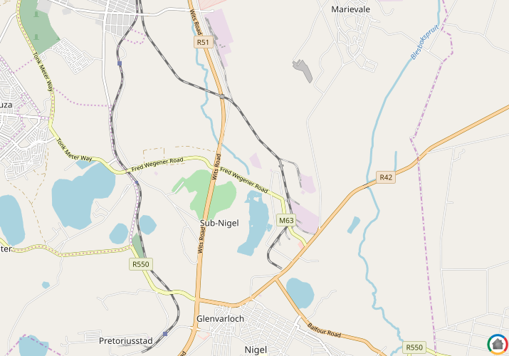 Map location of Nigel